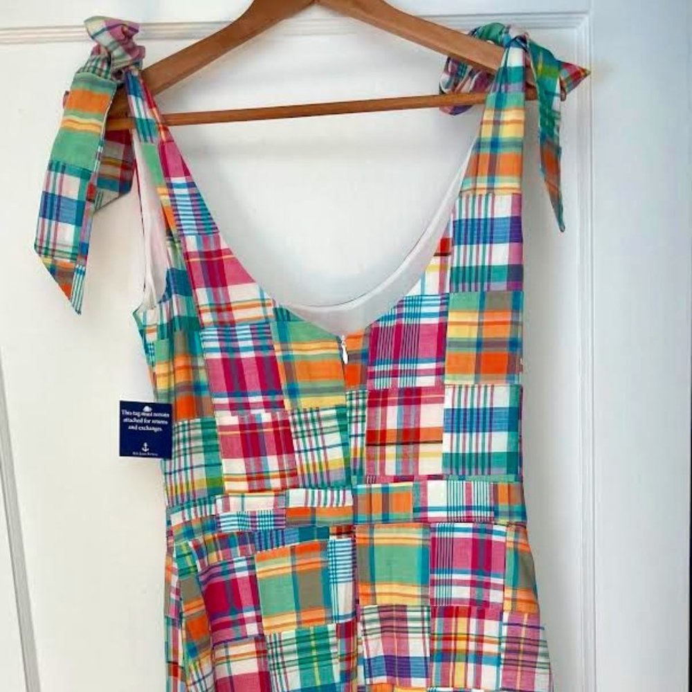 Kiel James Patrick madras print maxi dress NWT